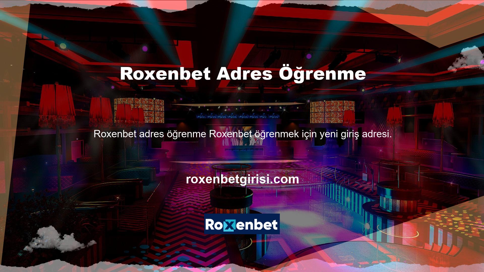 Roxenbet önce yeni giriş işlemini yapmak için en son alan adını öğrenir